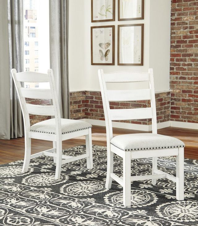 Signature Design by Ashley® Valebeck Beige/Distressed Vintage White Upholstered Dining Side Chair-6