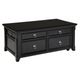 Rustique Black Lift Top Coffee Table with Casters-0