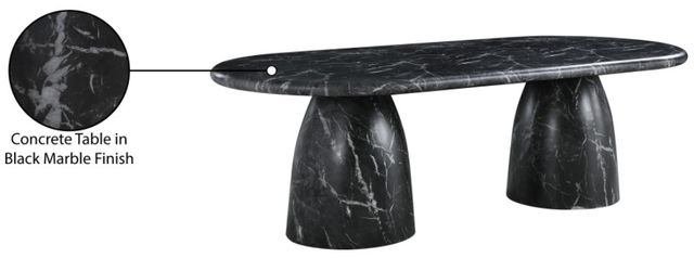 Meridian Furniture Cosenza Black 96" Indoor/Outdoor Concrete Dining Table-4