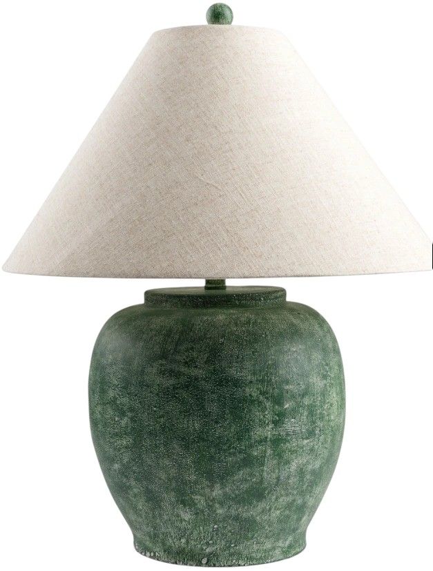 Surya Forest Dark Green Table Lamp-0