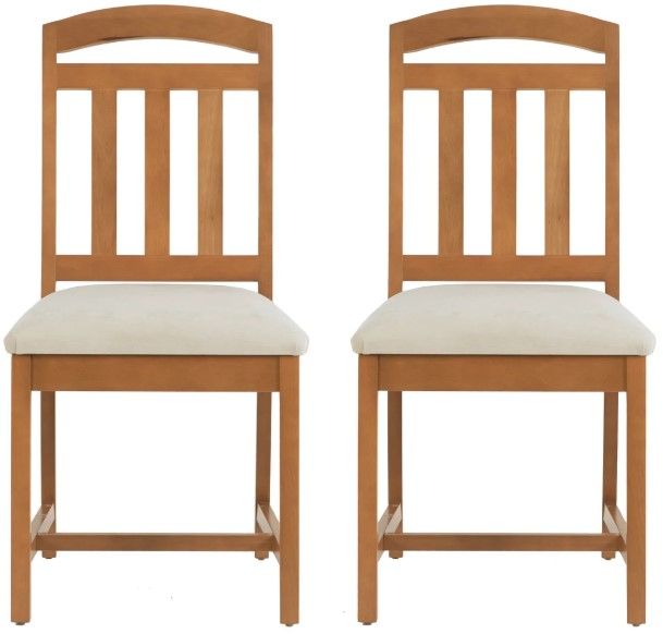 Linon Demi 2-Piece Beige/Brown Dining Chair Set-3