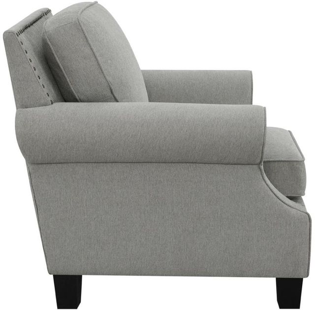 Coaster® Sheldon Grey Upholstered Chair with Rolled Arms-2