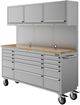 Thor Kitchen® 72" Stainless Steel 15-Drawer Tool Chest with Upper Cabinet and Pegboard-2