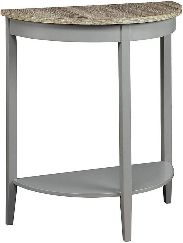 ACME Furniture Justino Natural Oak Top Console Table with Gray Frame-0