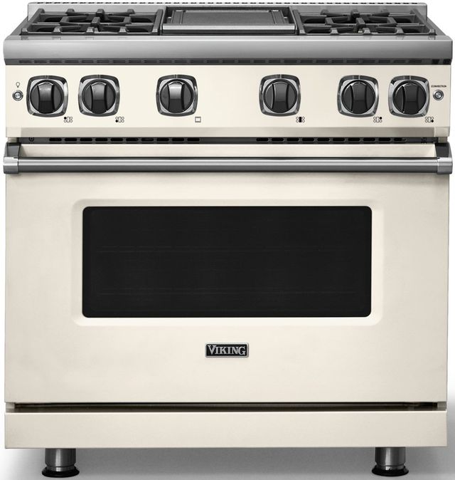 Viking® 7 Series 36" Pure White Pro Style Liquid Propane Gas Range with Griddle-0