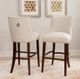 Powell® Auden Beige/Natural Espresso Bar Stool-1