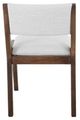 International Furniture Direct Zaphiro 2-Piece Brown/White Upholstered Dining Side Chair Set-4