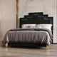 New Classic® Home Furnishings Empire Black Eastern King Upholstered Panel Bed-3