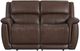 Flexsteel® Beau Dark Sable Brown Power Reclining Loveseat with Power Headrests-2