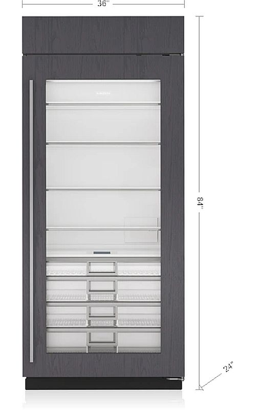 Sub-Zero® Classic Series 36" 22.9 Cu. Ft. Panel Ready Right Hinge Column Refrigerator with Standard Glass Door-1