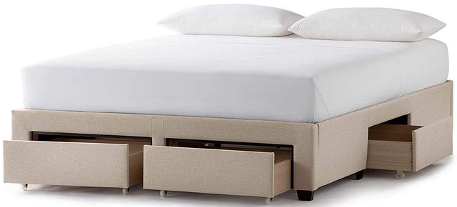 Malouf® Watson Oat Full Platform Bed Base-2