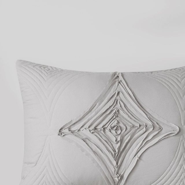 Olliix by Madison Park Colette 4 Piece Grey Full/Queen Comforter Set-2