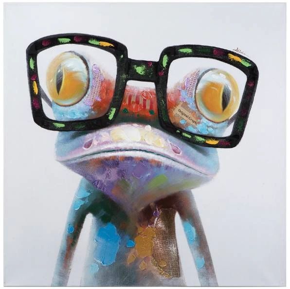 YHD Hipster Froggy Wall Art-0