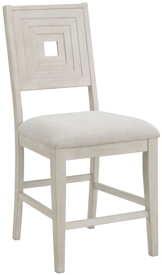 Elements International Avalanche Antique White Counter Side Chair-0