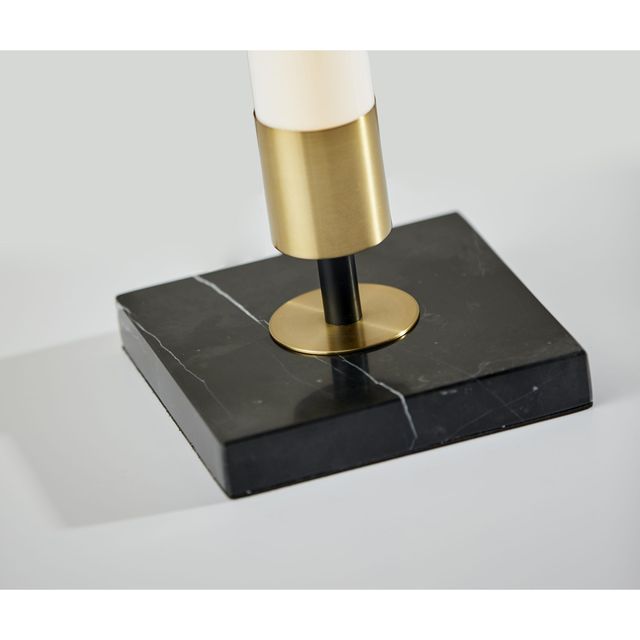 Adesso® Piper Black and Antique Brass LED Table Lamp-1