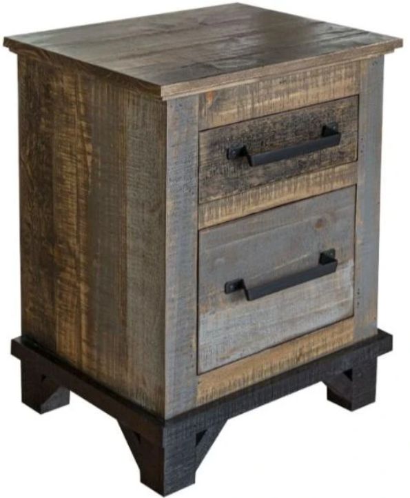 International Furniture Direct Loft Brown/Gray Nightstand-0
