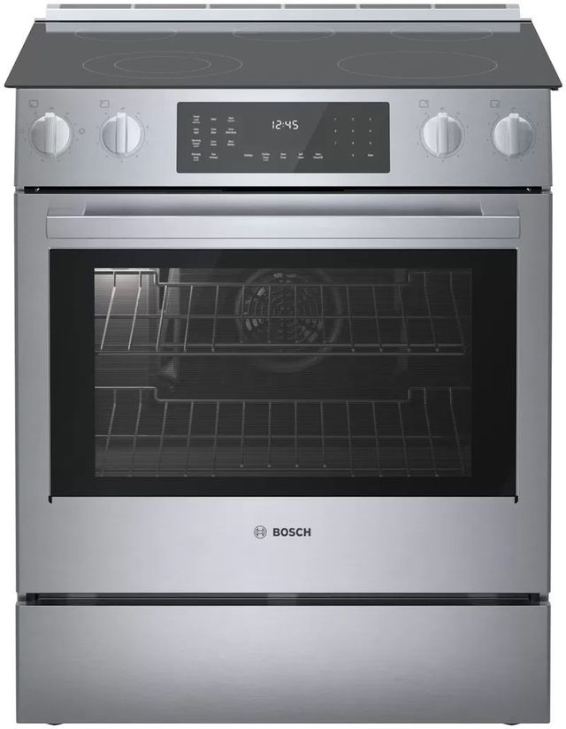 Bosch 800 Series 30" Stainless Steel Slide-In Electric Range-0