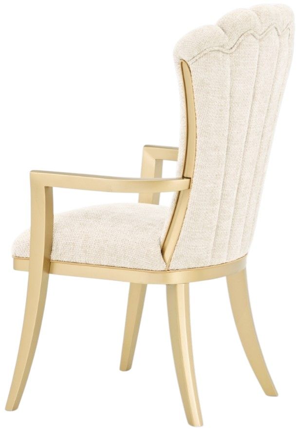Michael Amini® Fantosini Gold Leaf Dining Arm Chair-2