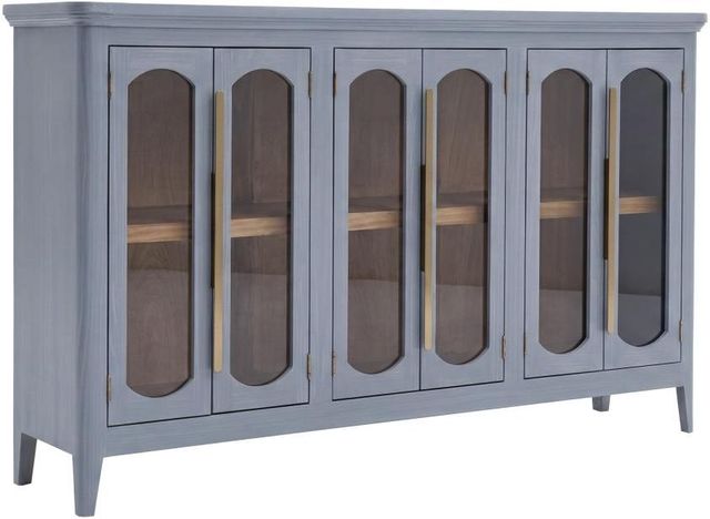 International Furniture Direct Brava Blue 6-Door Console-0