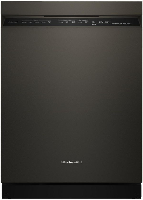 KitchenAid® 24" Black Ore 360° Max Jets™ Third Rack Front Control Built-In Dishwasher with ProDry™ System-0