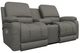 La-Z-Boy® Greyson Blue Grey Leather Power Reclining Loveseat with Console and Headrest-0