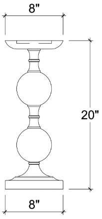 Bramble Customizable Bollet Medium Candlestick-2