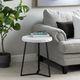 Crestview Collection Zara White Console Table with Black Base -1