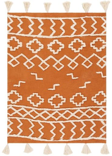 Surya Tut Burnt Orange 50"x60" Throw Blanket-2