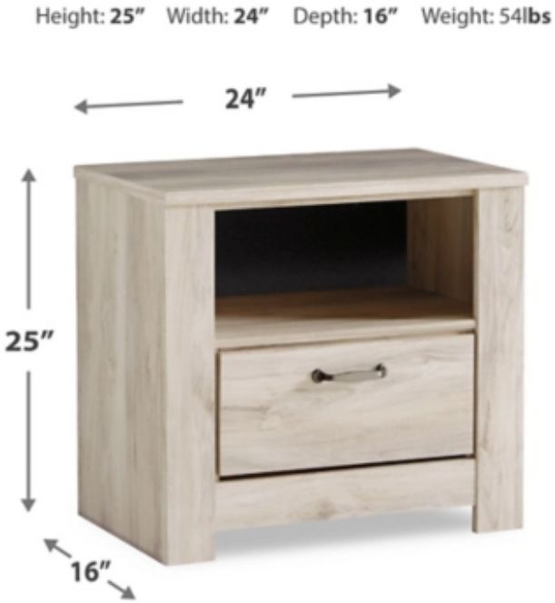 Signature Design by Ashley® Bellaby Whitewash Nightstand-1