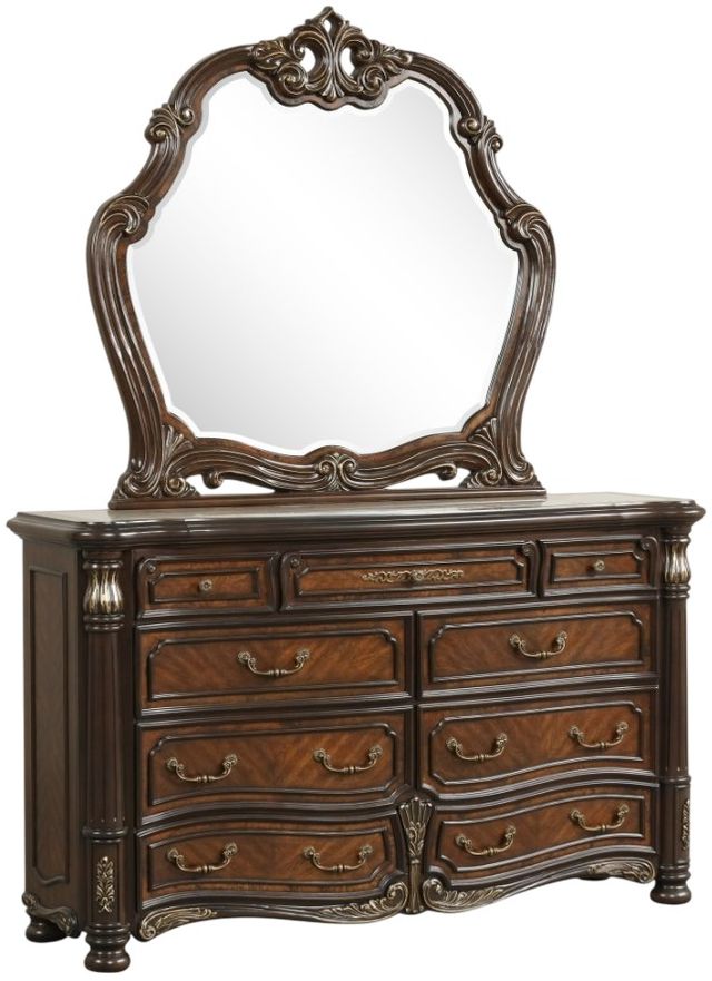 New Classic® Home Furnishings Bella Notte 4-Piece Mahogany Brown Queen Bedroom Set-3
