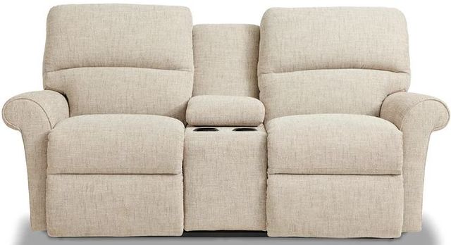 La-Z-Boy® Robin Taupe Power Reclining Loveseat with Console and Headrest-2