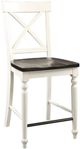 Emerald Home Mountain Retreat Antique White/Dark Mocha Bar Stool-0