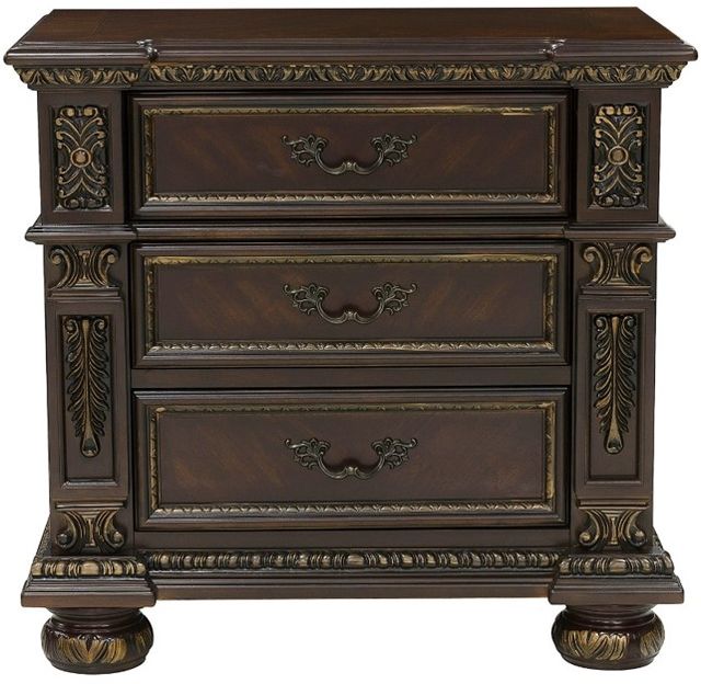 Homelegance® Catalonia Dark Cherry Nightstand-2