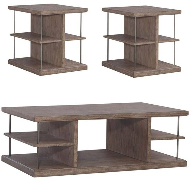 Liberty Furniture City Scape 3-Piece Burnished Beige Occassional Table Set-0