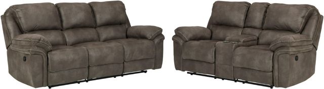 Benchcraft® Trementon 2-Piece Graphite Living Room Set with Reclining Sofa-0