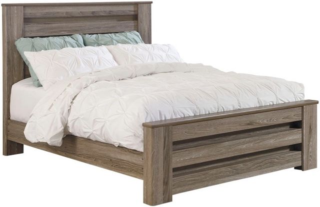 Signature Design by Ashley® Zelen Warm Gray Queen Panel Bed-0