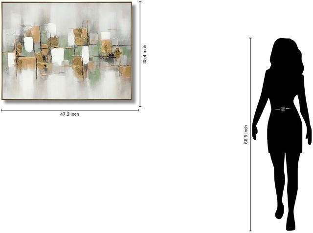 Classy Living Radiant Golden Haze Modern Blocks Wall Art-2