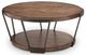 Magnussen Home® Yukon Bourbon Demilune Cocktail Table with Aged Iron Base-0