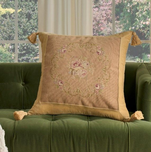 Nourison Home™ Mina Victory Vintage Pillow Blush 24"x24" Throw Pillow-3