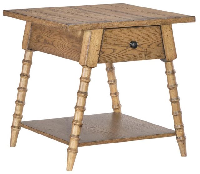 Legacy Classic Vintage Market Barnwood Oak 1-Drawer End Table-0