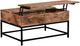 Worldwide Homefurnishings Inc. Ojas Natural Burnt Lift-Top Coffee Table with Black Base -1