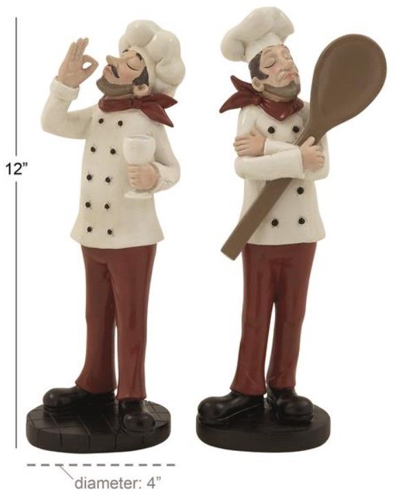 Deco Marche 2-Piece Chef Sculpture Set-2