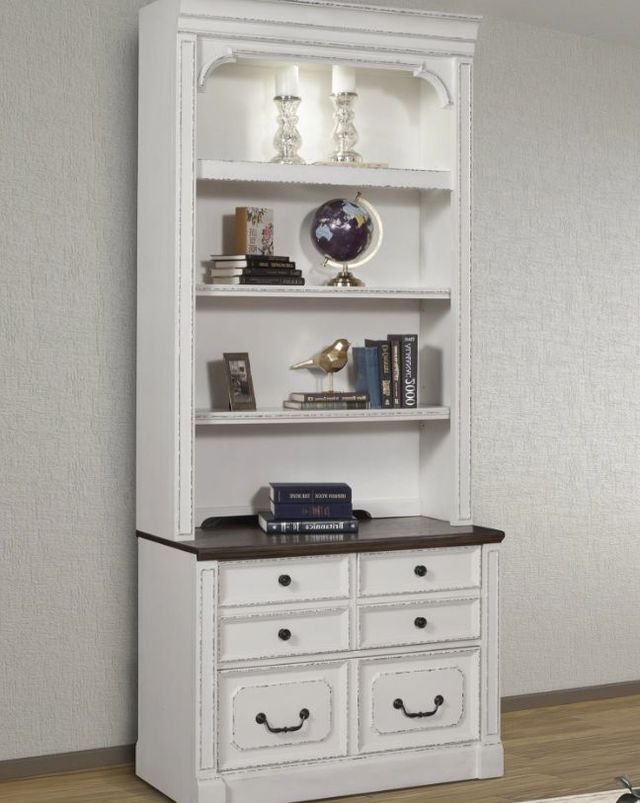 Parker House® Provence 2-Piece Vintage Alabaster Lateral File and Hutch-2