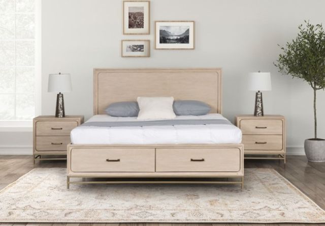Furniture of America® Sandnes 4-Piece Light Oak Queen Bedroom Set-2