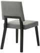 Armen Living Channell 4-Piece Black/Charcoal Upholstered Wood Dining Chair Set-4