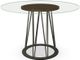 Amisco Customizable Calypso Flat Edge Glass Top Round Dining Table -0