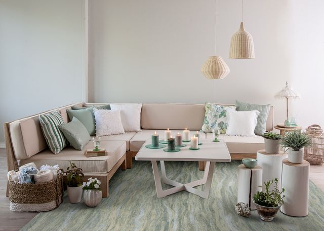 KAS Rugs Serenity Seafoam Breeze 5'x7' Rug-2