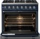 Viking® 5 Series 36" Slate Blue Pro Style Dual Fuel (NG) Range with Polished Chrome Trim-1