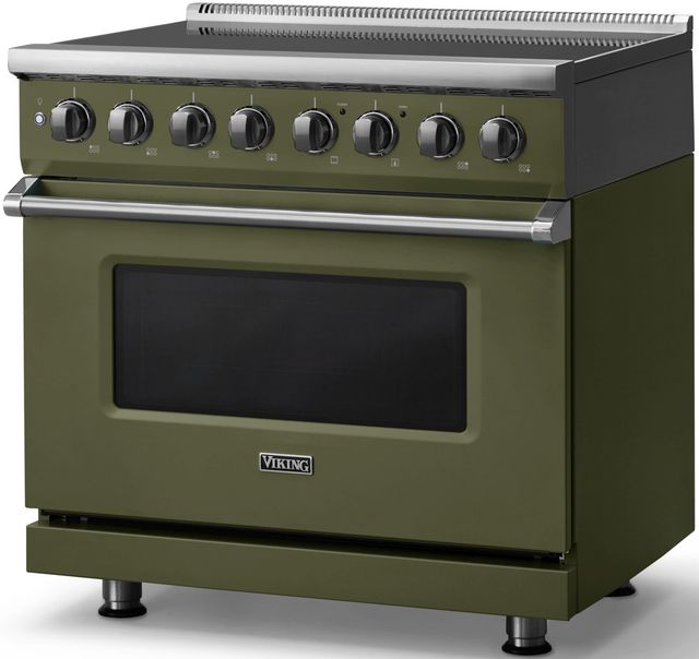 Viking® 5 Series 36" Martini Pro Style Induction Range with Polished Chrome Trim-2