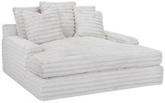Franklin™ Grand Cloud Dove Home Theatre Chaise Lounge with Dual USB Charging Ports
